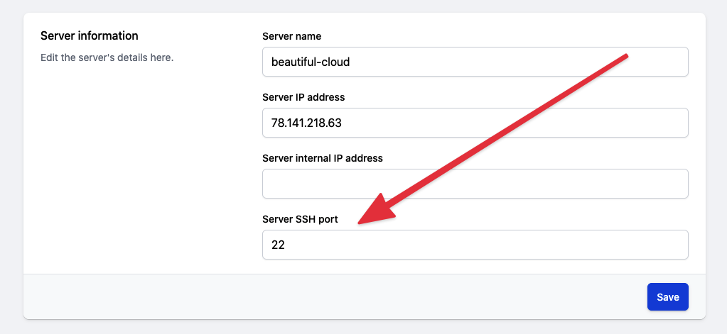 Ssh access port