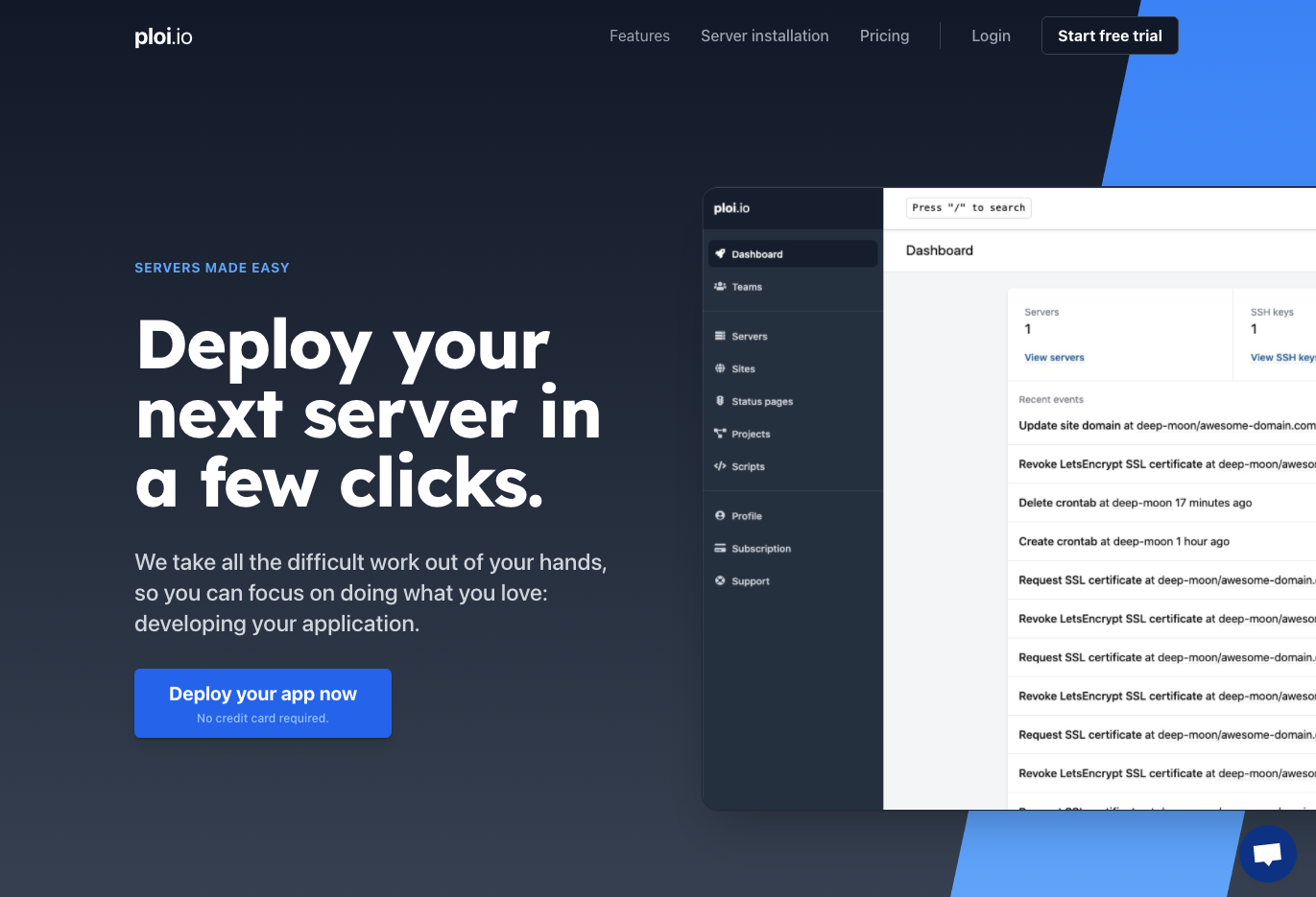 Launched a new frontend design 🎨 - Server Management Tool