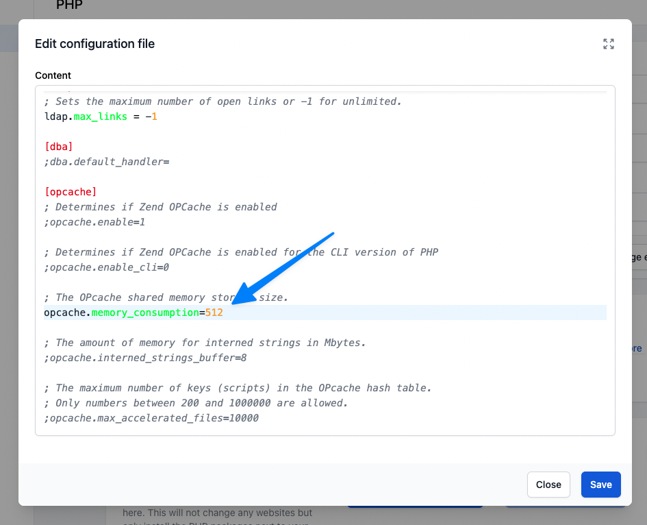 how-to-increase-opcache-memory-consumption-server-management-tool