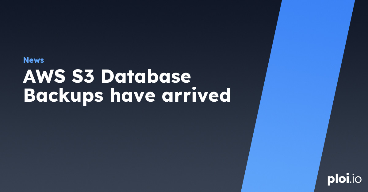 AWS S3 Database Backups have arrived Server Management Tool