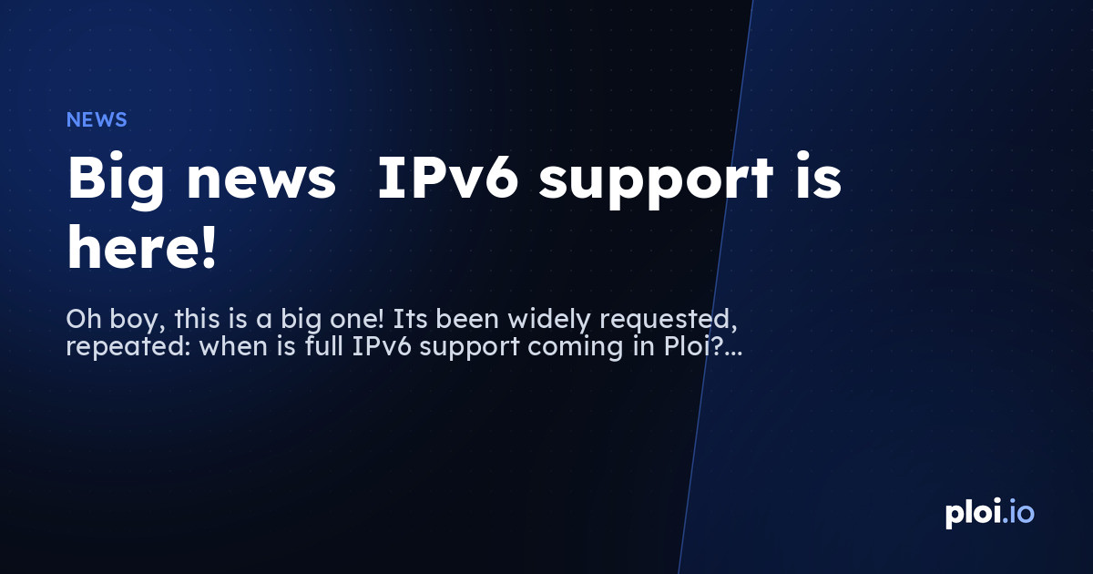 Big news 🚨 IPv6 support is here! — Server Management Tool