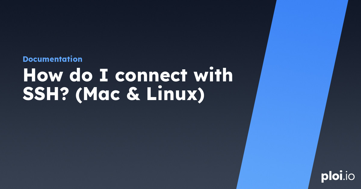 how to connect to ssh on mac