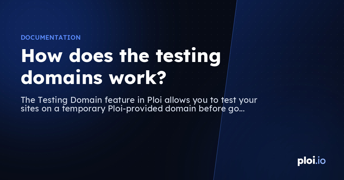 Like Testing Work How does the testing domains work? — Server Management Tool