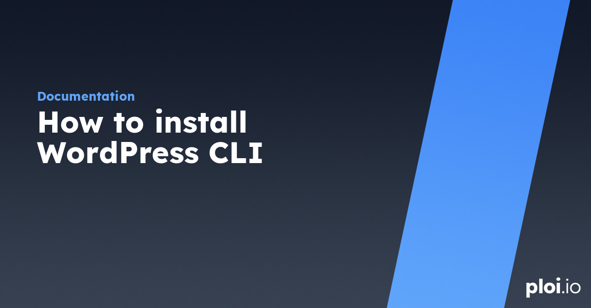 How To Install WordPress CLI - Server Management Tool