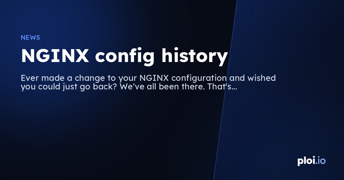 NGINX config history ⚡️