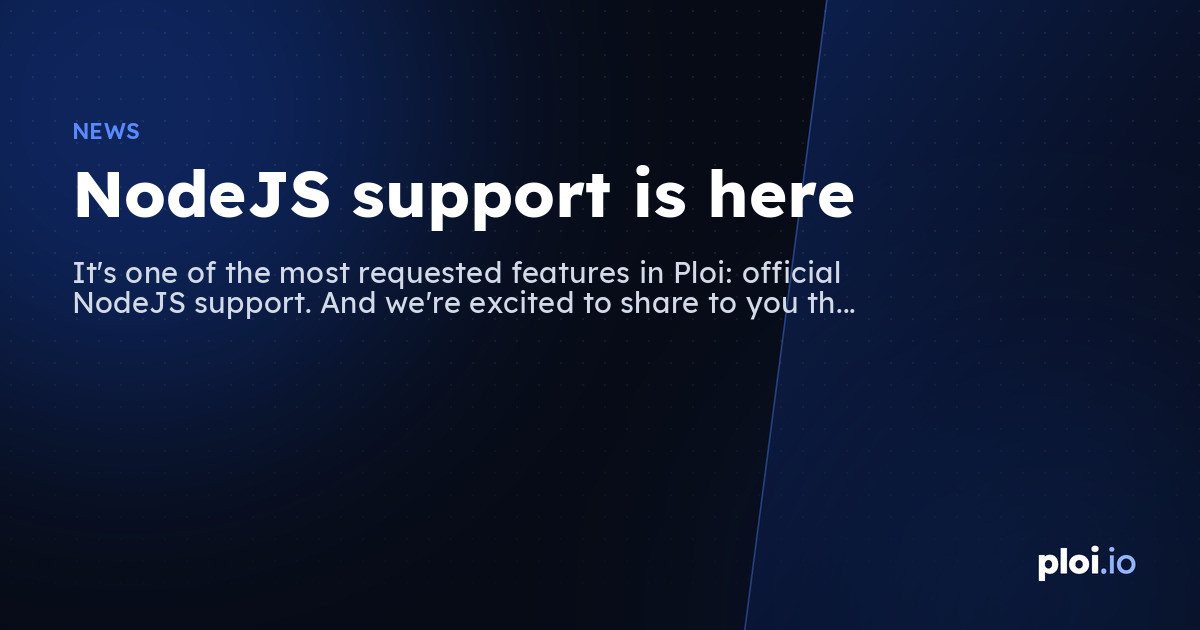 NodeJS support is here 🤩 — Server Management Tool