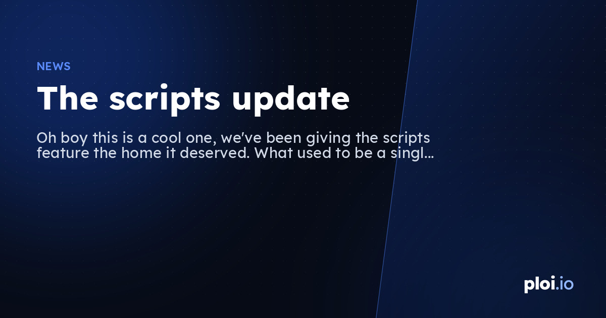 The scripts update 💽 — Server Management Tool