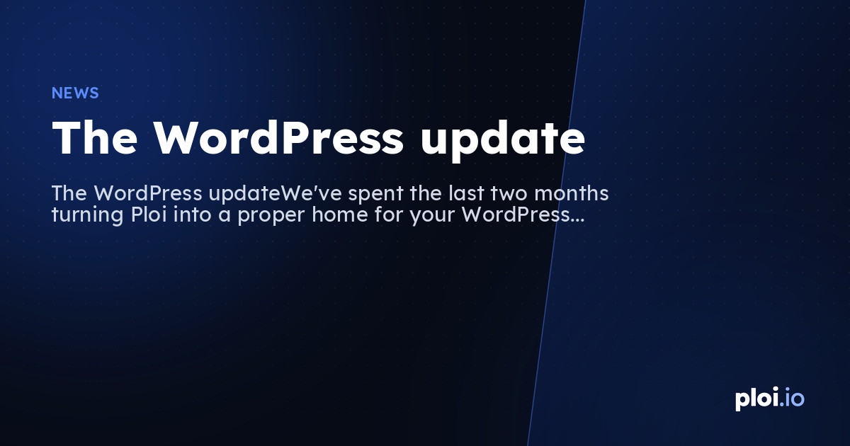 The WordPress update 💡
